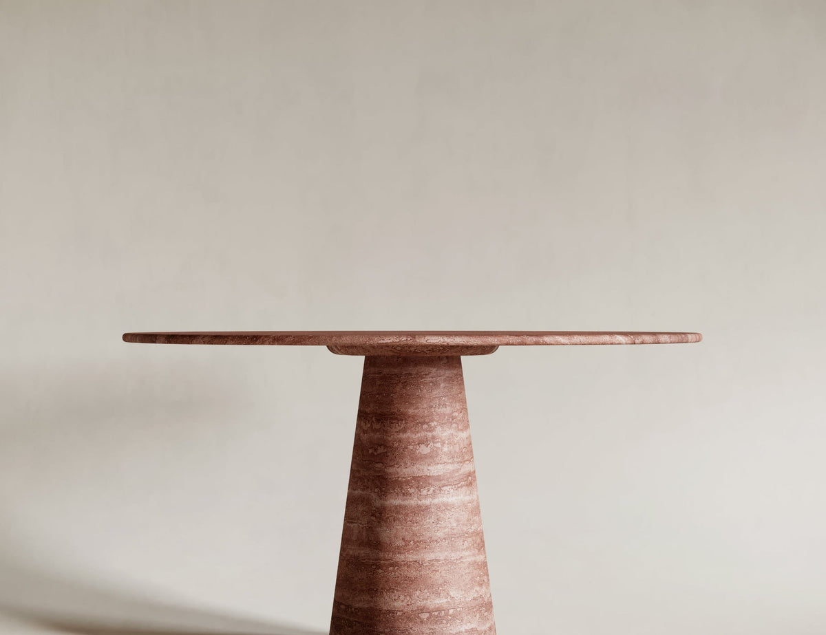 red travertine table, red travertine dining table, red travertine coffee table