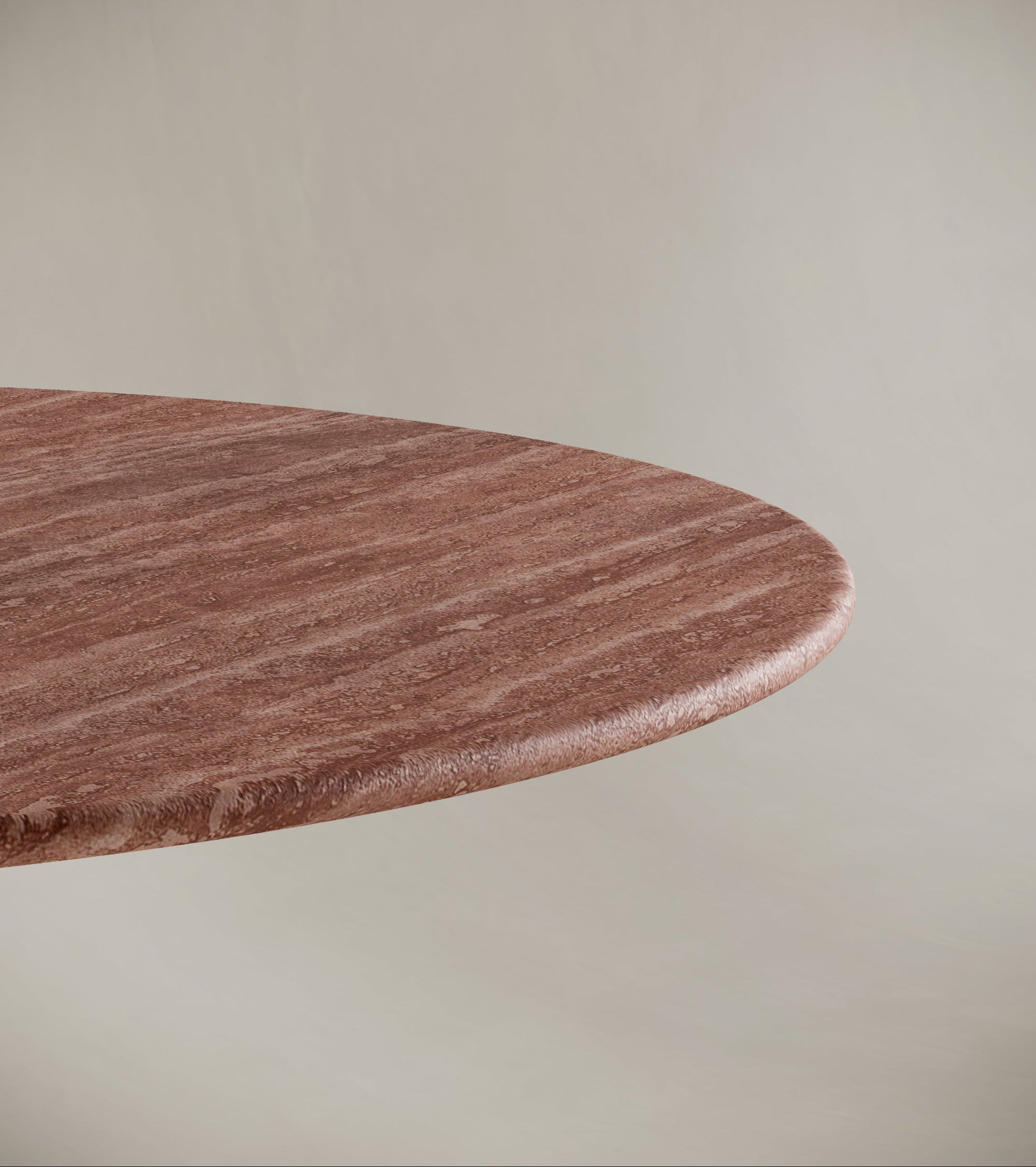 round stone table red