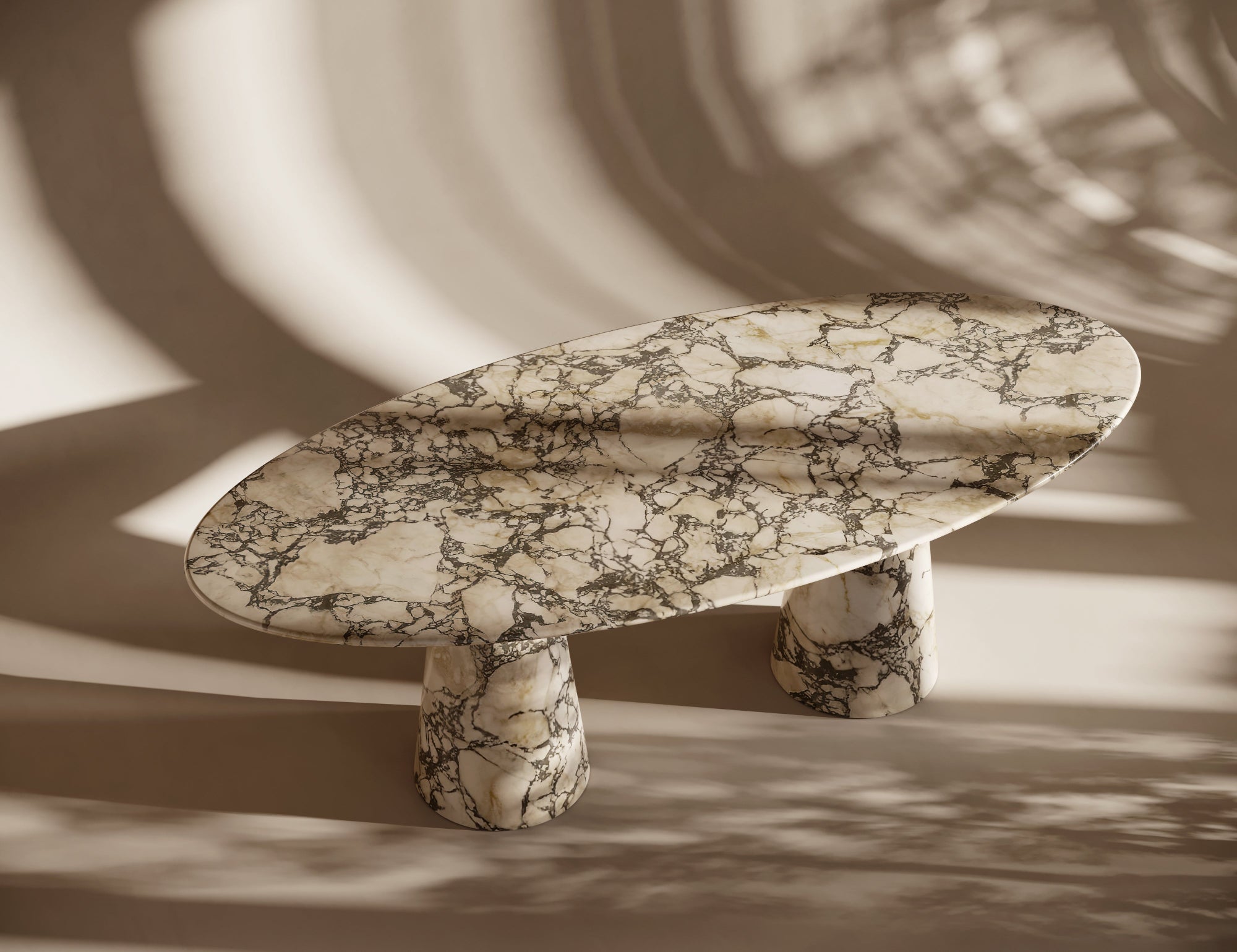 ellipse marble table italian