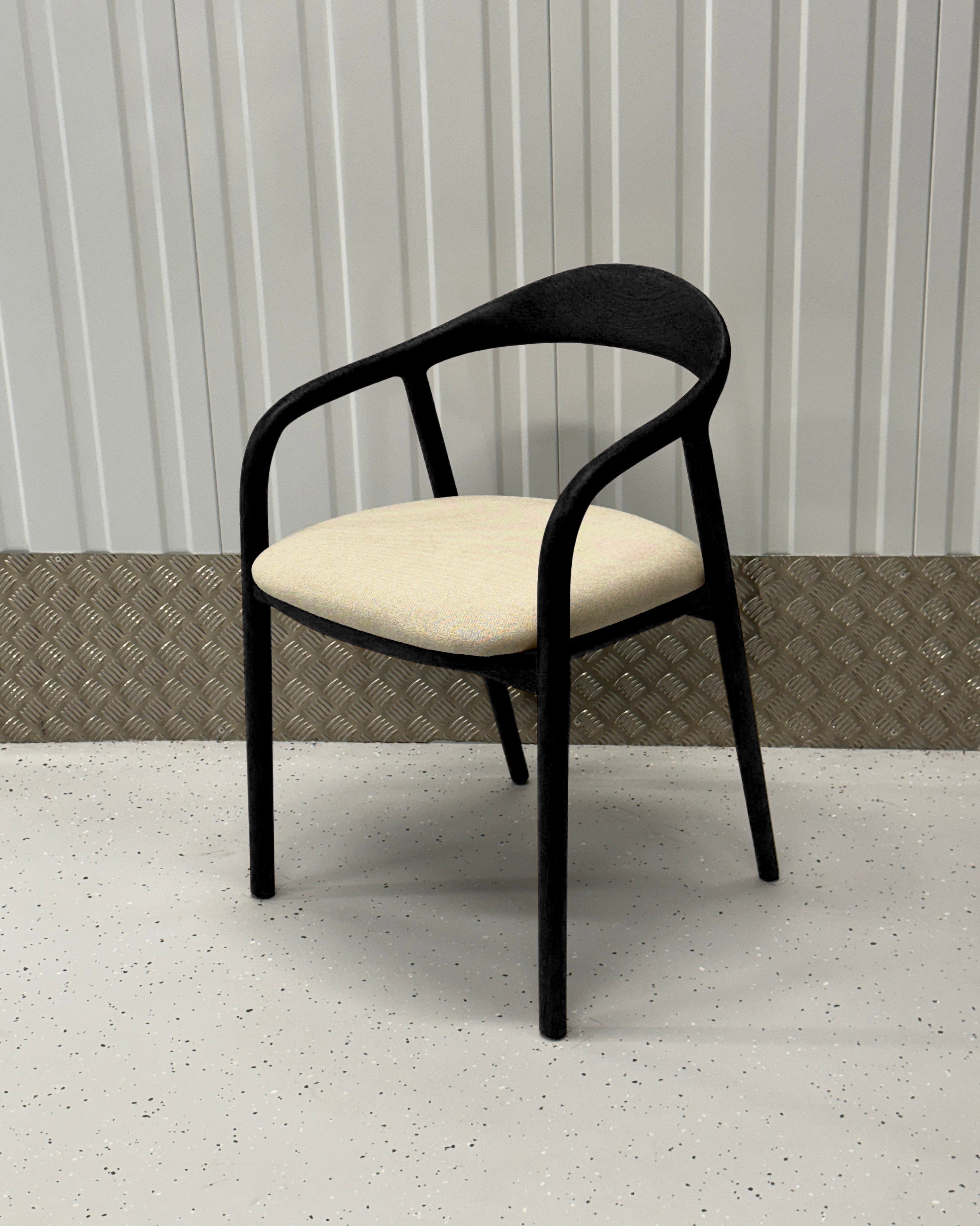 Solid beechwood N-Chair showcasing clean lines and a timeless design, ideal for bright and airy dining spaces.