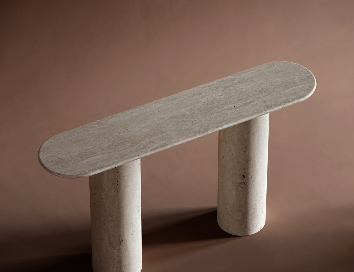 travertin consoletafel