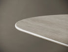oval travertine dining table