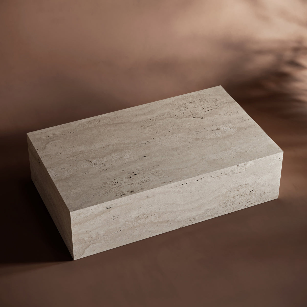 square travertine coffee table