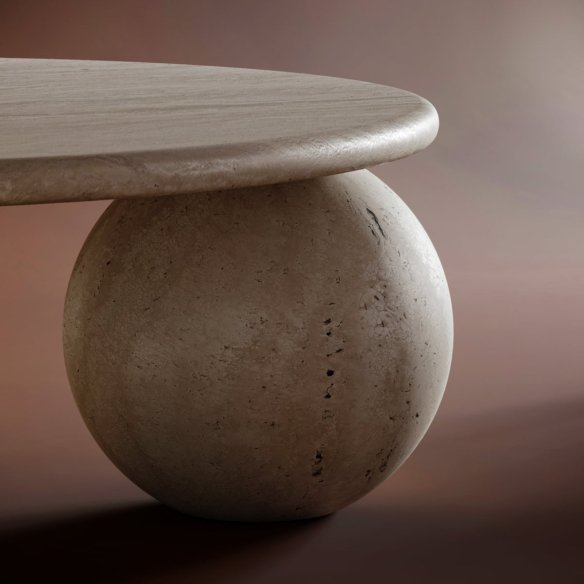 travertine coffee table
