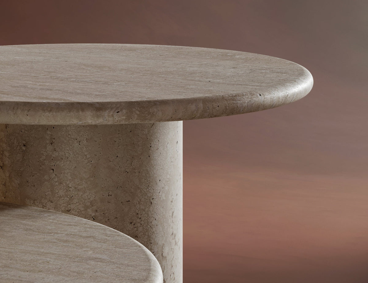 marble travertine coffee table