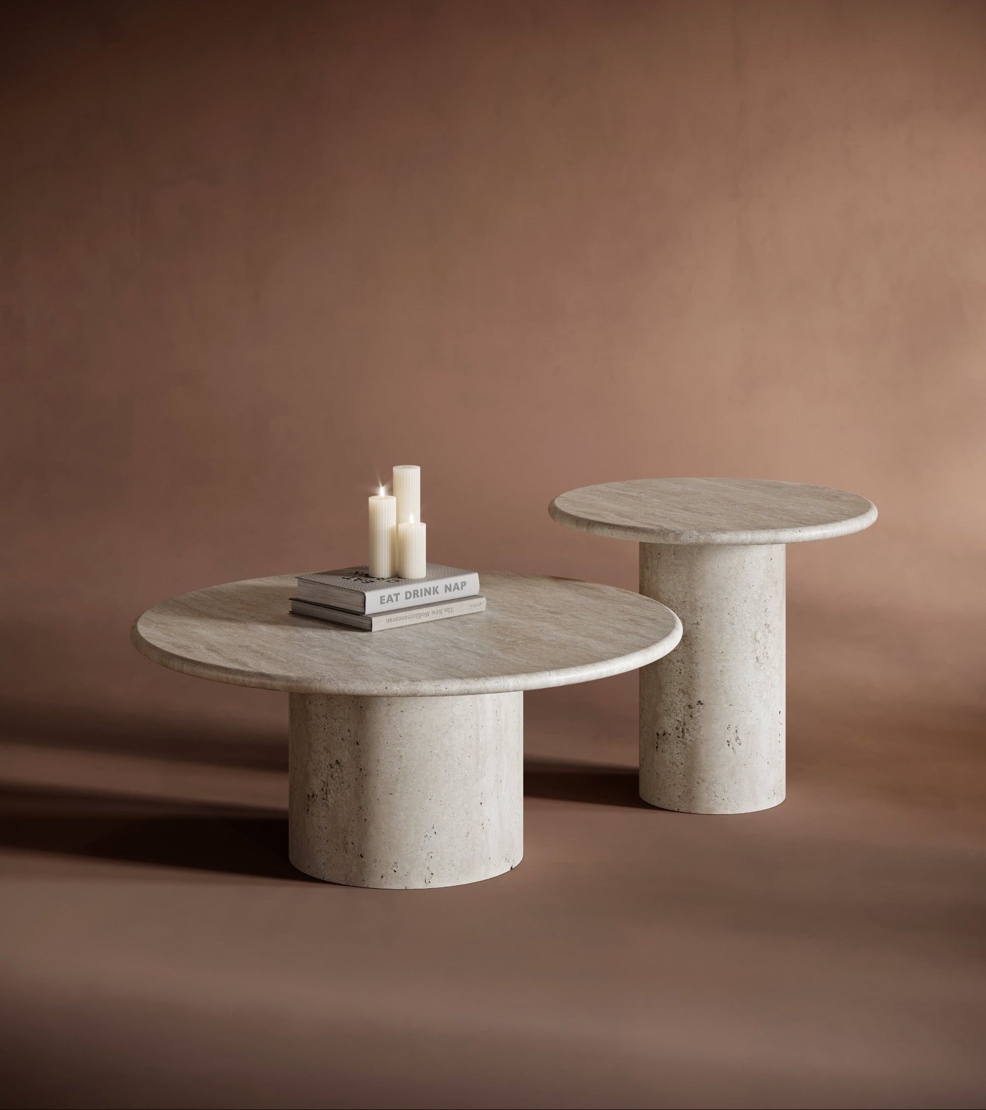 travertin salontafelset