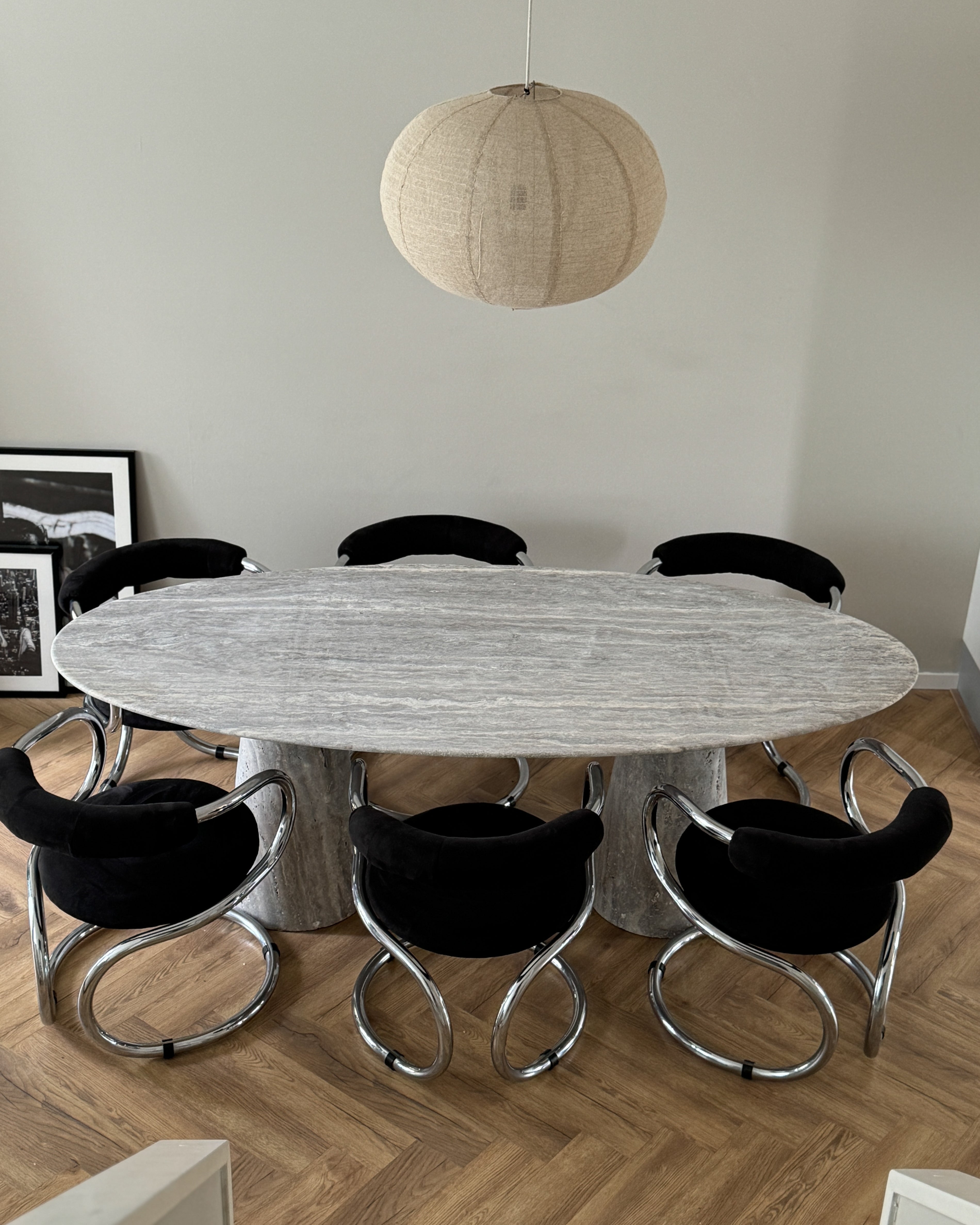 natural stone dining table silver gray office