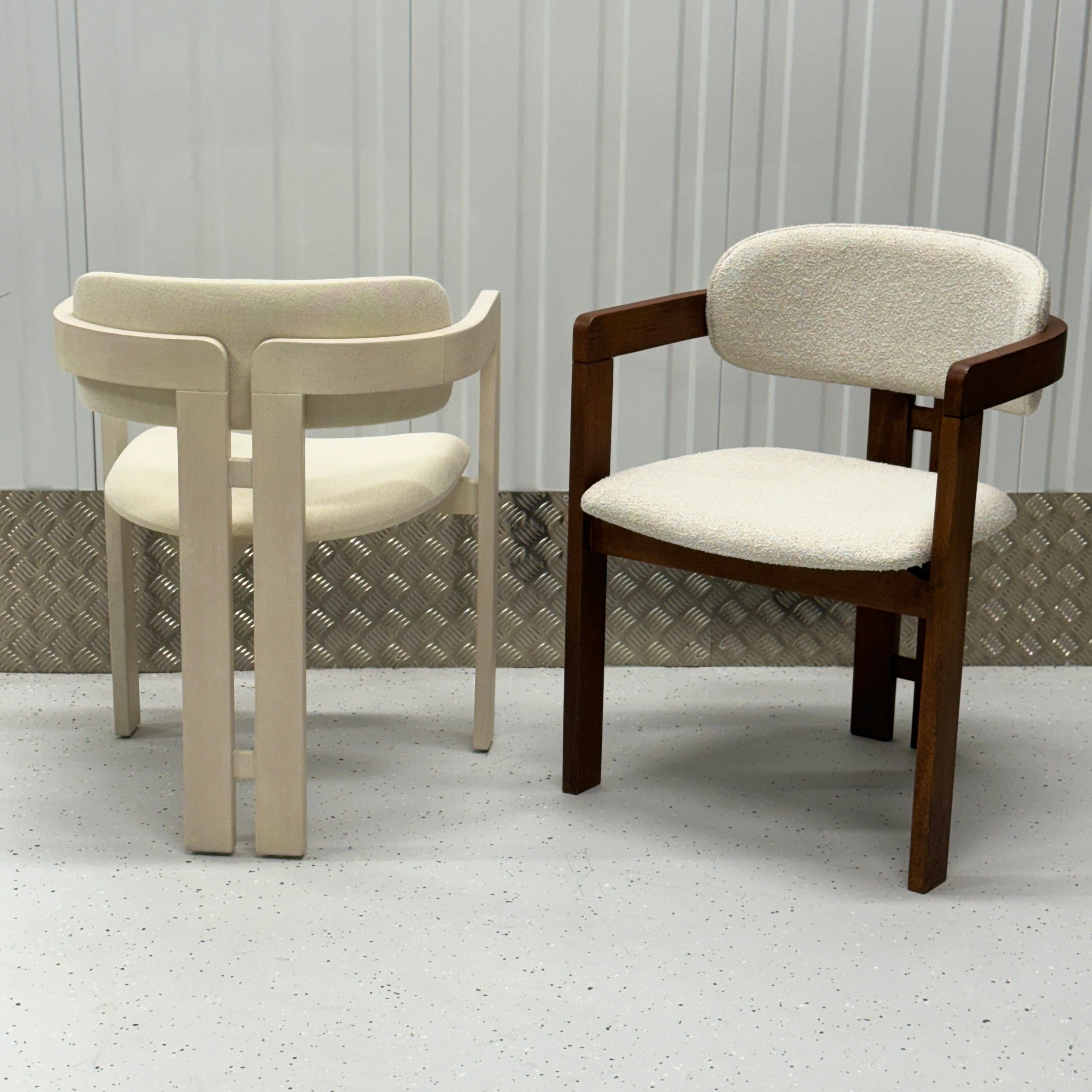 Modern dining chair with a solid beechwood frame and tailored fabric options, perfect for formal and casual dining