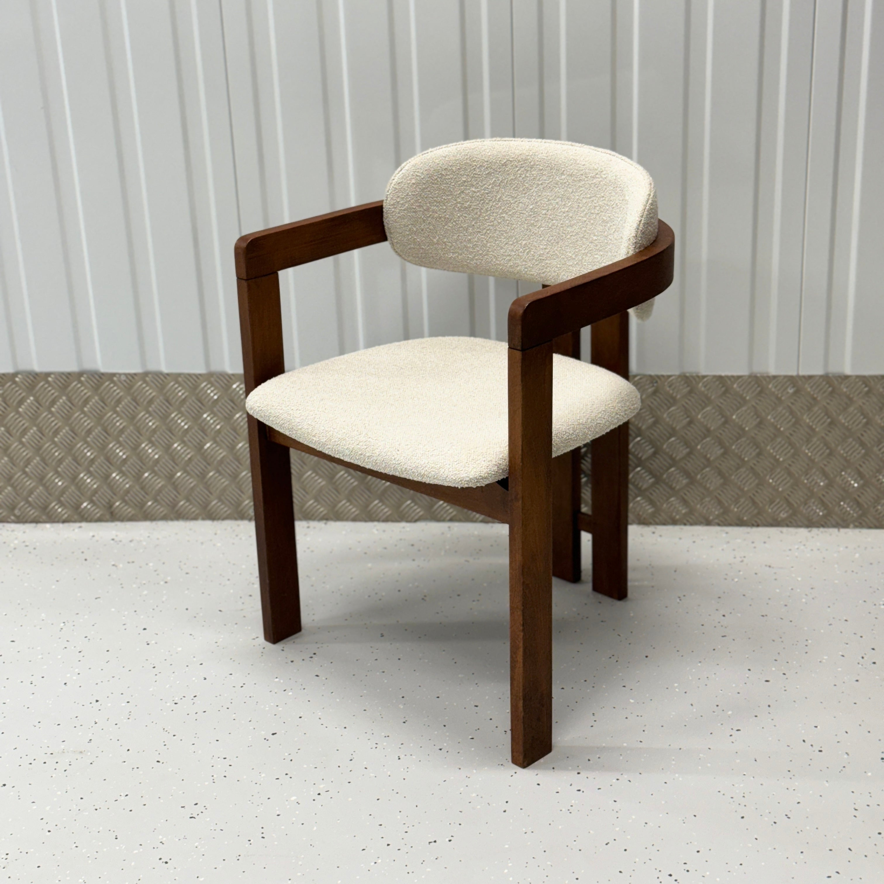 Customizable T-Chair with various beechwood frame colors and fabric options, blending vintage charm with modern style