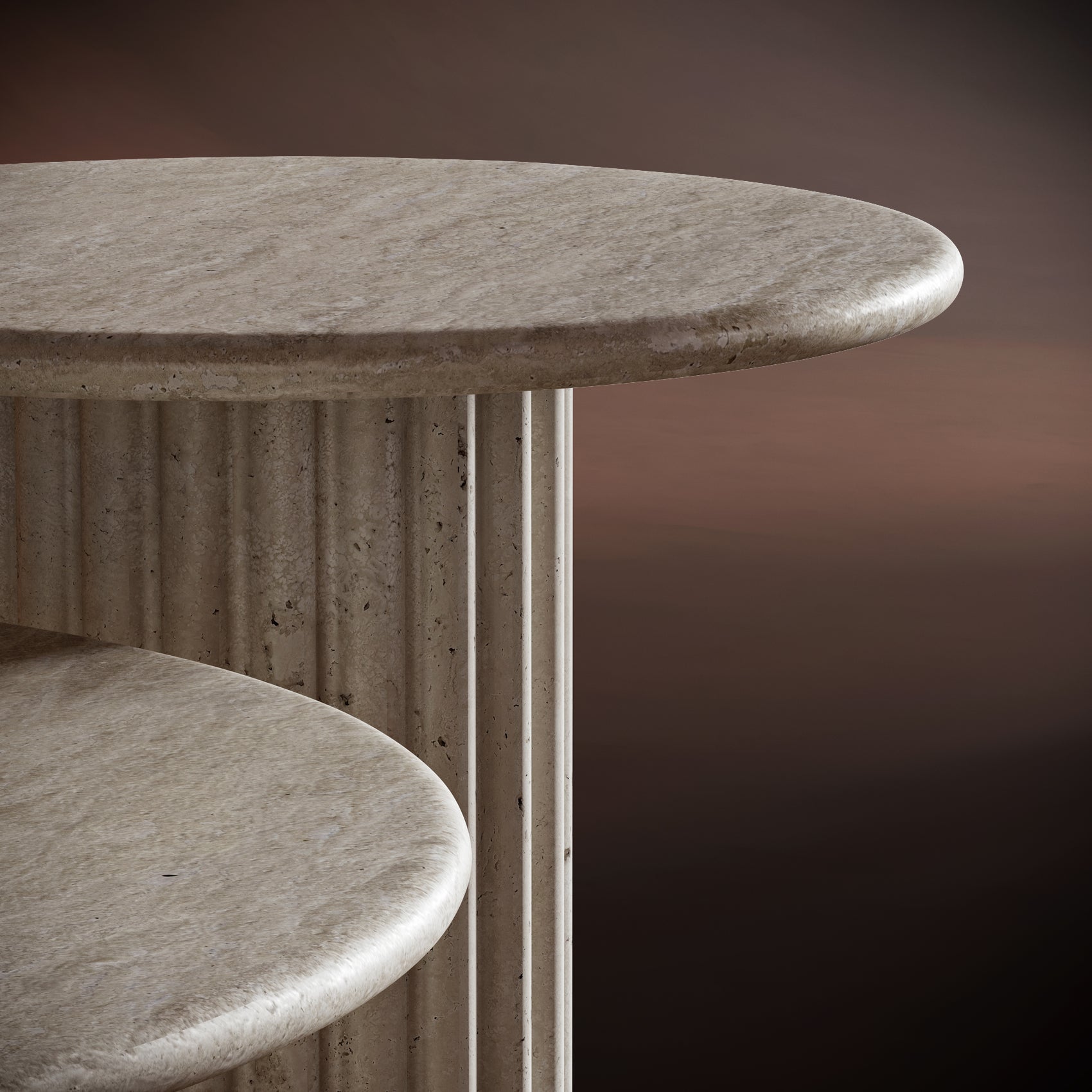 Elegant BIANCA coffee table set by Bedu Atelier, blending luxury and functionality.
