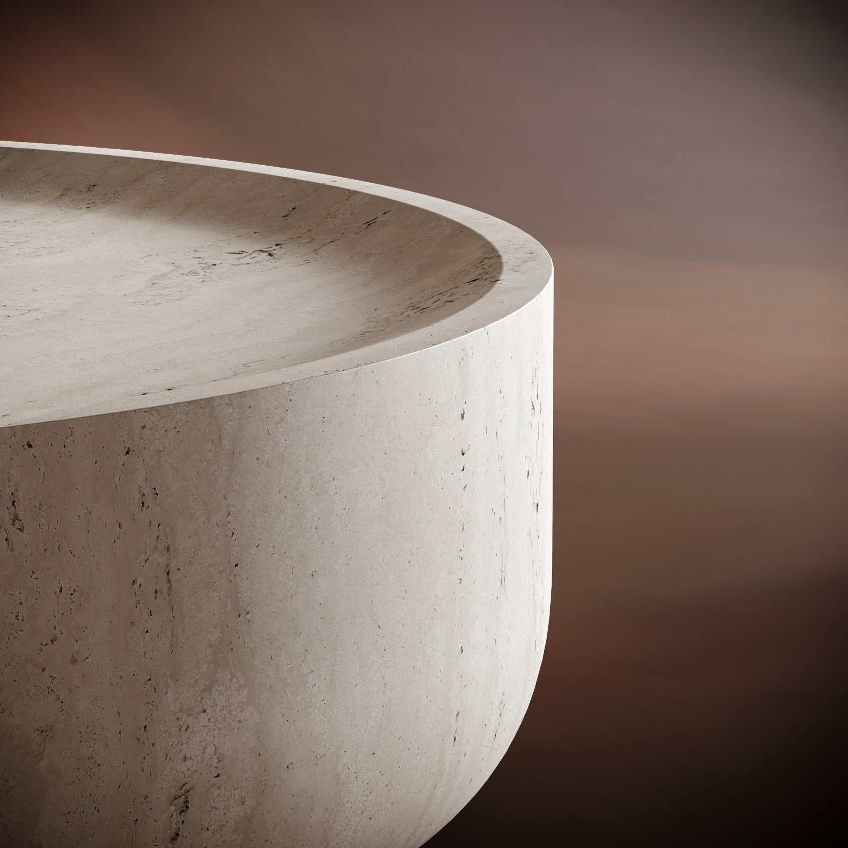 Close-up of CARLO coffee table’s natural veining and smooth surface, highlighting its craftsmanship.
