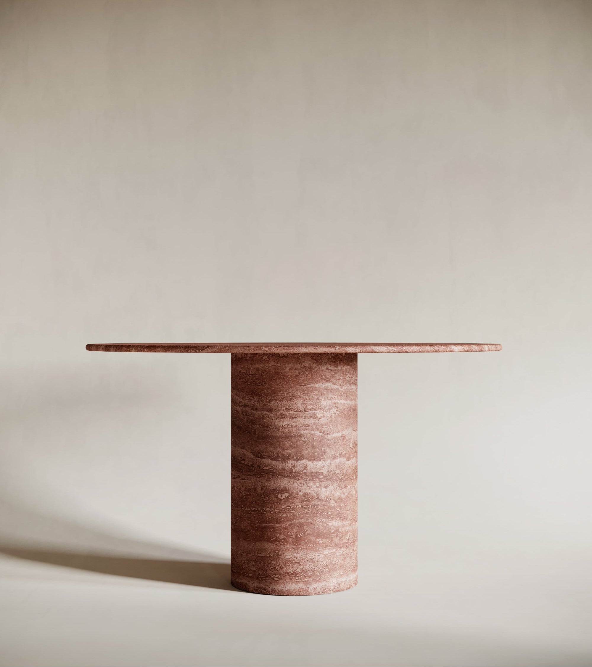 red travertine dining table

