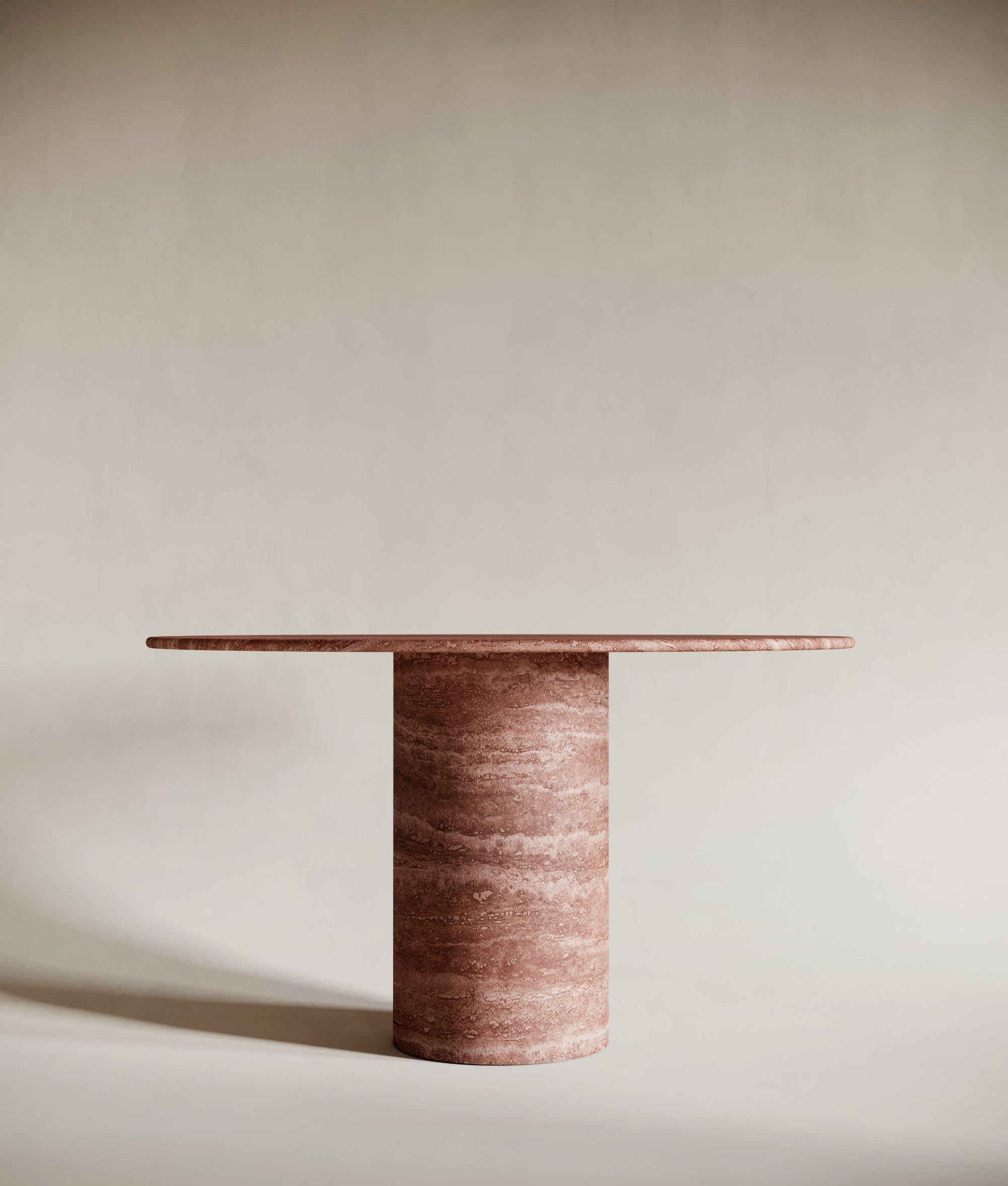 red travertine dining table

