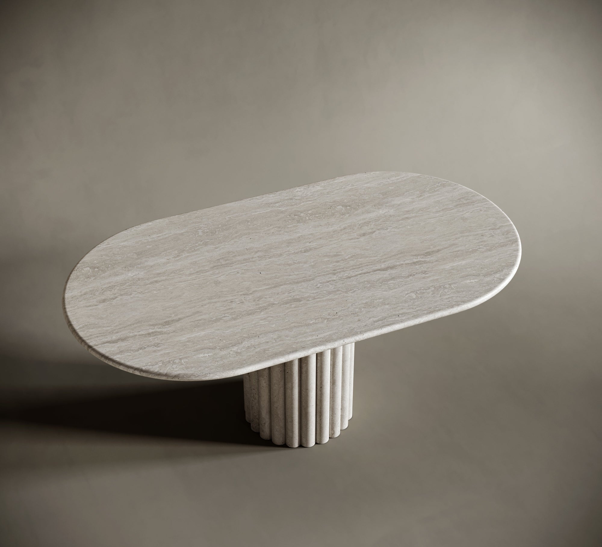 cylindrical travertine base

