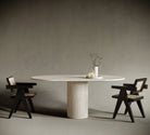 Travertin eettafel, travertine dining table
