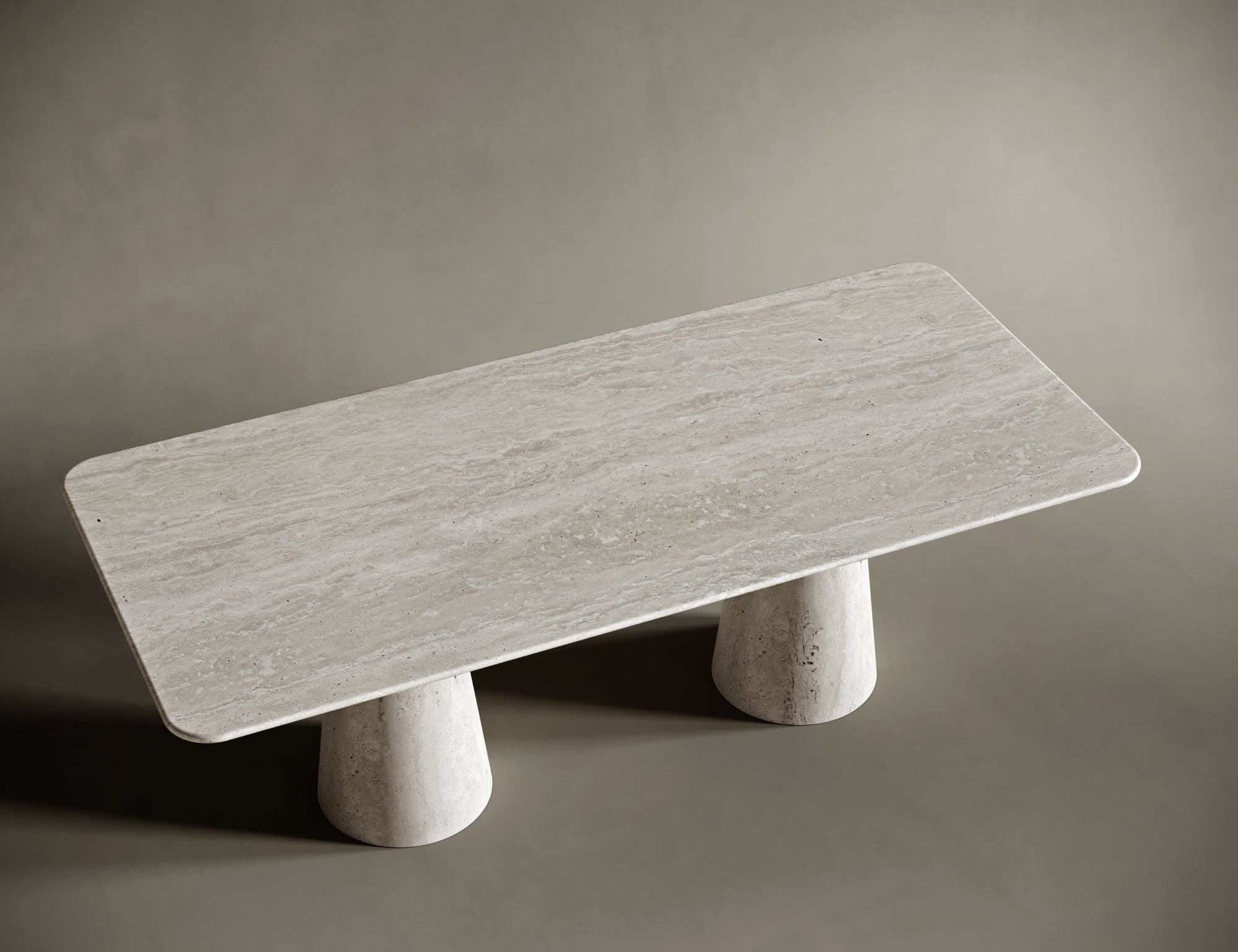 travertin tafel buiten