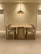 travertin eettafel