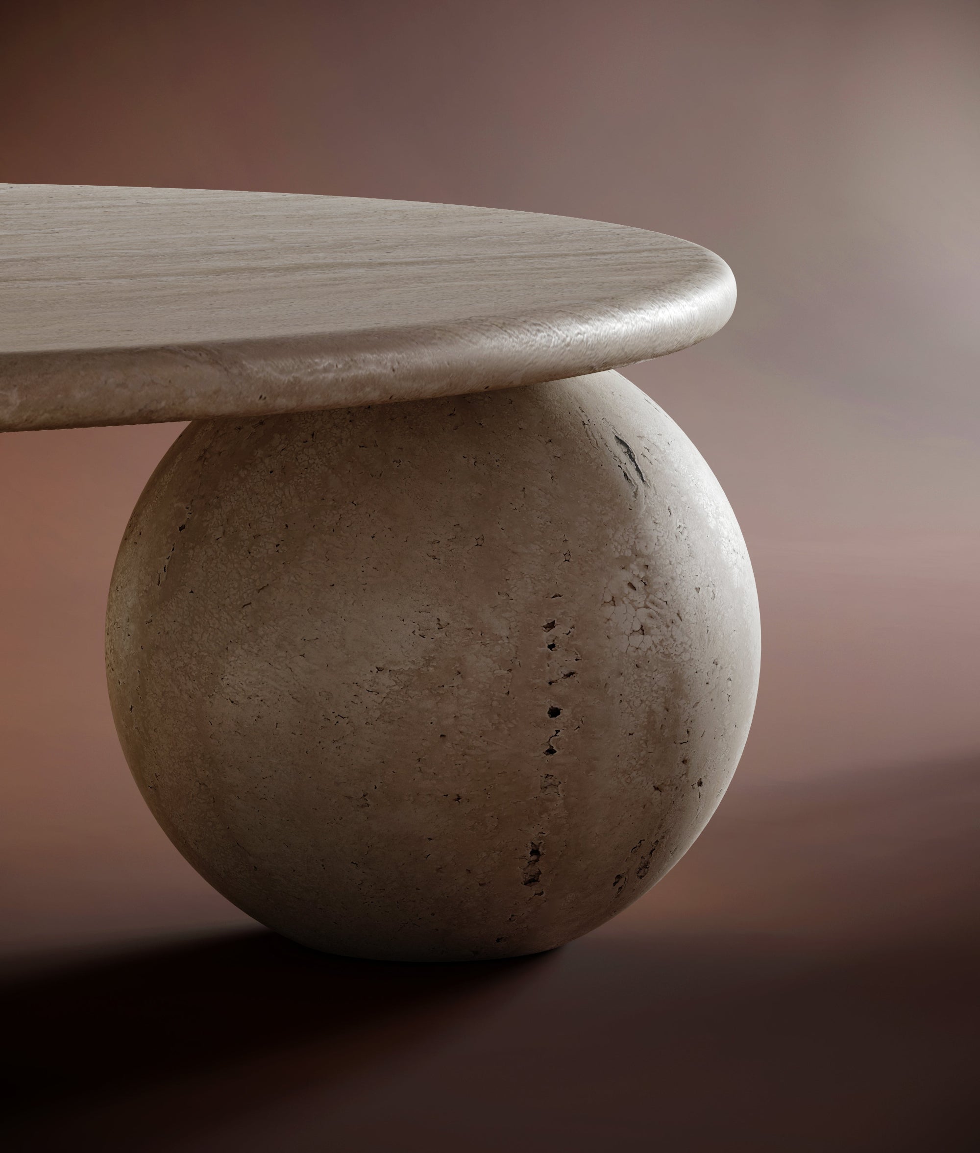 travertine coffee table

