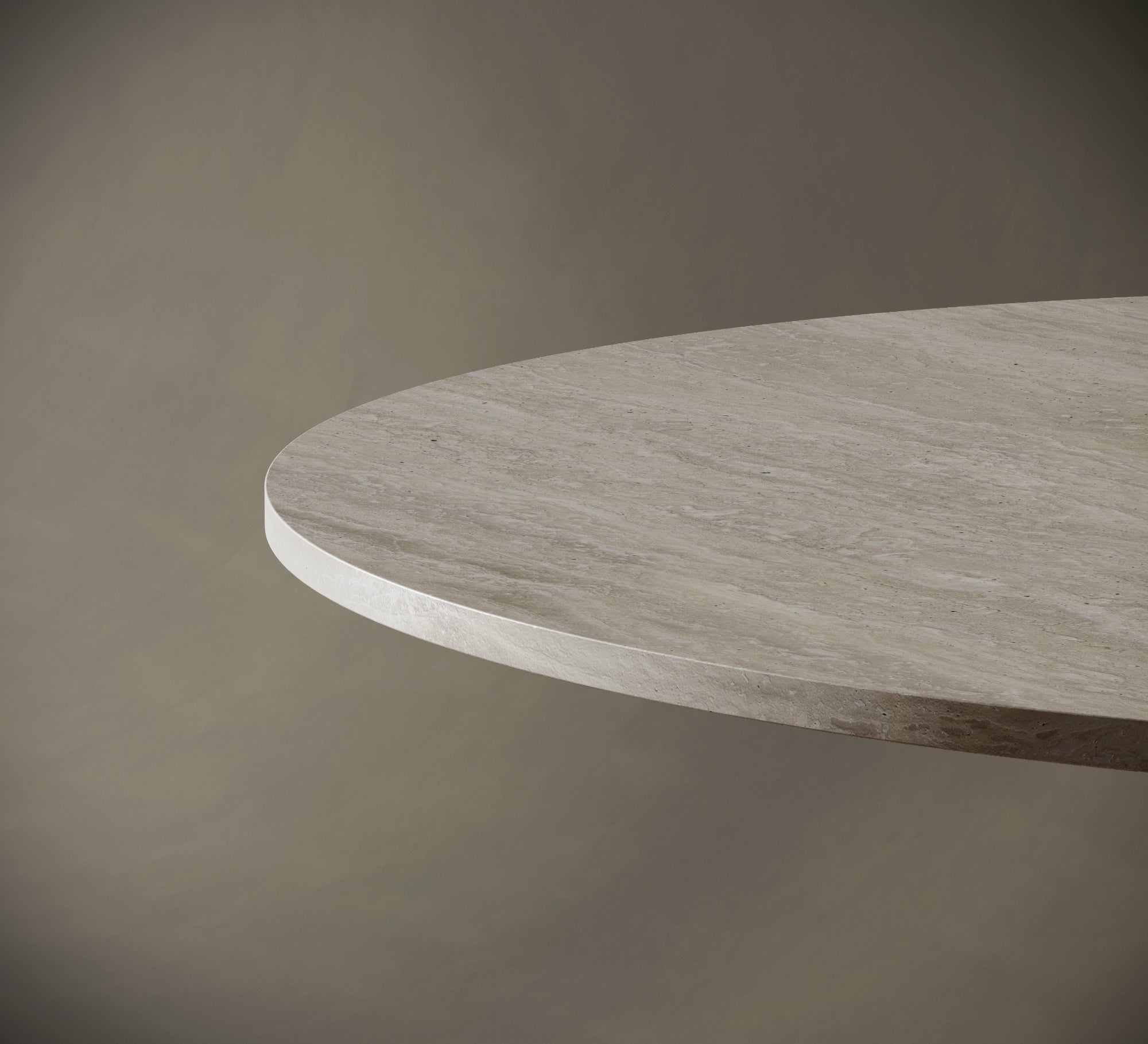 eettafel travertin ovaal